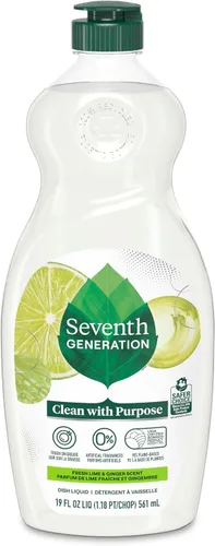 Vista 17 de Seventh Generation Jabón Líquido para Platos Ralladura de Clementina Hierba Limón Jabón Líquido Lavavajillas 19 oz