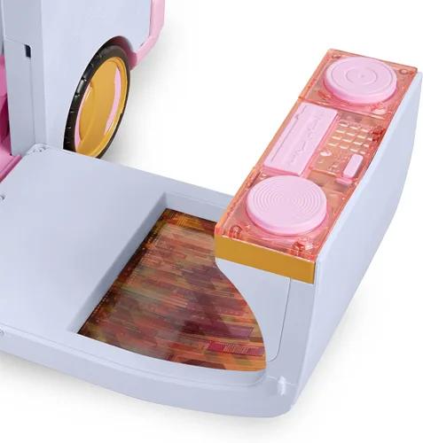 Vista 5 de Lori Sweet Escape SUV de lujo para muñecas pequeñas, coche rosa con luces