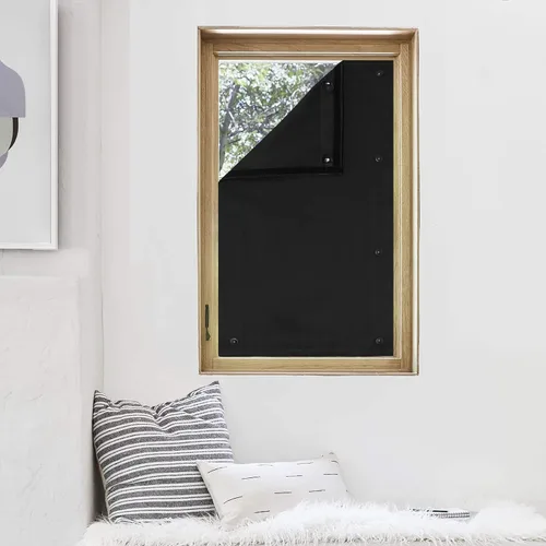 Vista 10 de NICETOWN Cortinas opacas portátiles para ventana de habitación del bebé, con ventosas y tiras adhesivas para viajes, caravana, cámper, cubierta