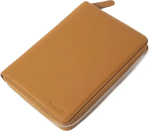 Vista 7 de Soporte para pasaporte familiar de cuero de grano completo para 4 pasaportes - Soporte RFID para pasaporte y organizador de documentos de viaje