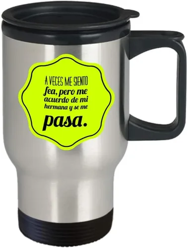 Vista 2 de Regalo para hermana Taza de Cafe para navidad Perfecto regalo para graduados, profesionales y estudiantes de enfermeria Vaso con afirmaciones