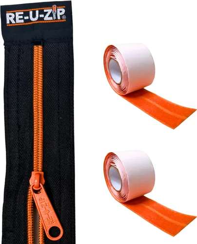 Vista 16 de RE-U-ZIP® Cremallera resistente reutilizable con barrera contra polvo Paquete Pro Sistema patentado de gancho y bucle Rentable y confiable Azul