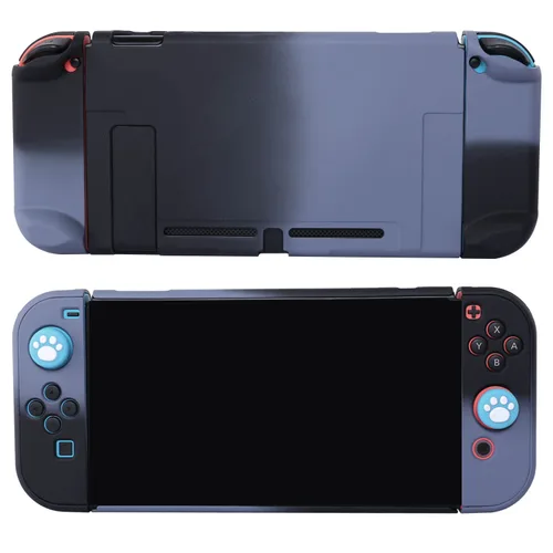 Vista 7 de COMCOOL Dockable Case for Nintendo Switch 3 in 1 Protective Cover Case for Nintendo Switch and Joy-Con Controller with Screen Protector - Gary Black