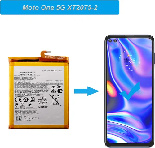 Vista 5 de Batería de repuesto LZ50 compatible con Moto One 5G XT2075-2 Moto G100 XT2125-4 batería con herramientas
