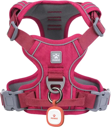 Vista 18 de Pawaii - Arnés para perro sin tirones con etiqueta de identificación de mascotas, chaleco reflectante Built for safer walks with a QR Pet ID Tag