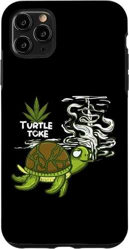 Vista 11 de iPhone 15 Fumar High Turtle Funny Weed 420 Marihuana Joint Stoner Case