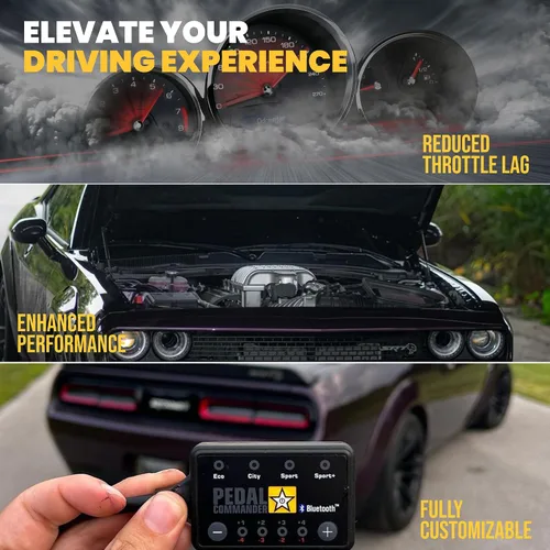 Vista 9 de PEDAL COMMANDER Controlador de acelerador compatible con Dodge Challenger 2008-2023, Plug-and-Play, 4 modos de conducción, 36 ajustes, antirrobo