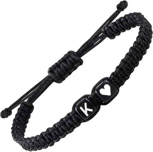 Vista 16 de Regalos para el día del padre, pulseras a juego para parejas, pulsera con letra inicial para hombres y mujeres, bonitos regalos de aniversario