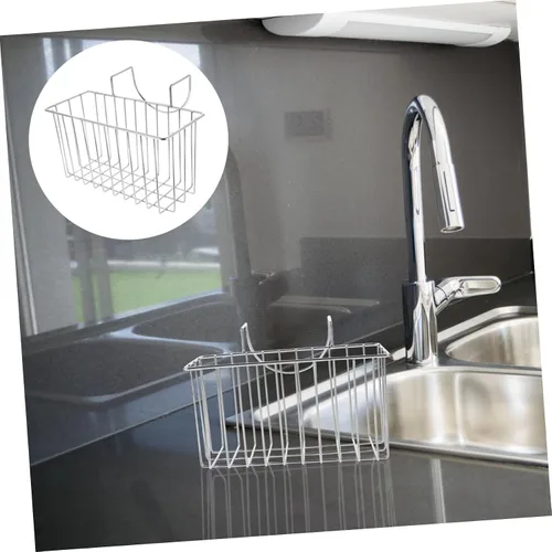 Vista 4 de Cesta de drenaje para fregadero de cocina, soporte de esponja multifuncional para fregadero