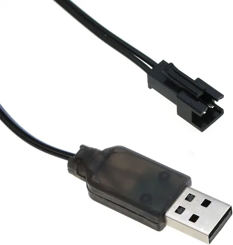 Vista 4 de MEETOOT DC 3.6V 250mA Salida Ni-Cd Ni-Mh Batería Cable de carga USB SM 2P Plug