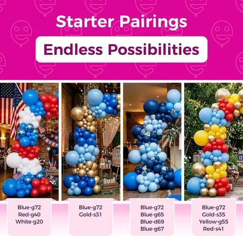 Vista 215 de Bezente Globos Naranjas de Látex para Fiestas - Paquete de 150 Globos de Helio Naranjas Mate Pequeños de 5 Pulgadas para Decoraciones de Fiestas