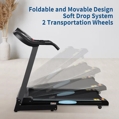 Vista 7 de Cintas de correr para el hogar, caminadora plegable con 12% de inclinación automática, 2.5 HP, velocidad de 8.5 MPH, 15 programas preestablecidos