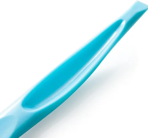 Vista 3 de raspador de plástico duro multipropósito, antirrayaduras, herramienta de limpieza de pegamentos, abridor de botellas y latas., Azul