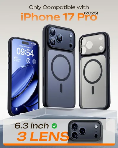 Vista 628 de TOCOL Funda para iPhone 11, compatible con Magsafe, protección completa de cámara, imanes integrados, protección contra caídas, funda translúcida