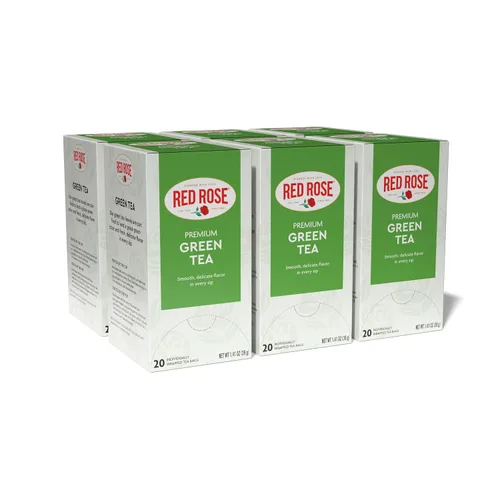 Vista 12 de Red Rose Té de desayuno especialmente mezclado fuerte y robusto té negro con 20 bolsas de té envueltas individualmente por caja que contiene