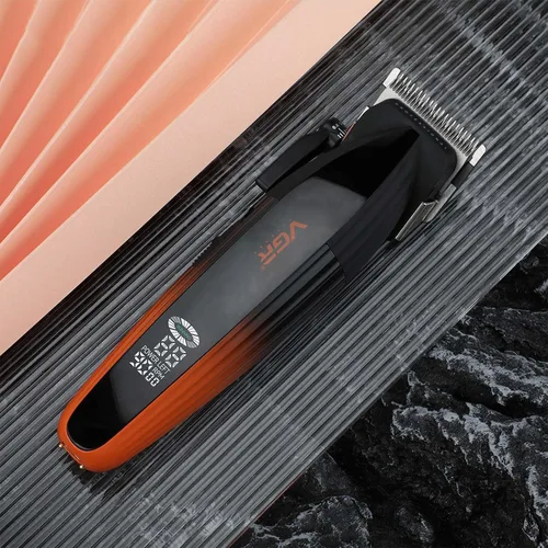 Vista 9 de VGR 889C - Cortadora de pelo profesional para hombres, 9000 rpm, inalámbrica, con cuchillas de cerámica y MIM, 6 peines guía magnéticos, pantalla