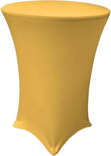 Vista 22 de LA Linen Mantel elástico ajustable de elastano para cóctel, 36 pulgadas, color negro