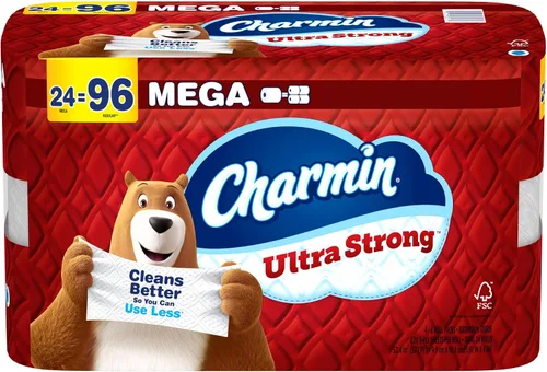 Vista 46 de Charmin Ultra Strong - Papel higiénico, Mega rollo, 18 rollos de 286 hojas por rollo