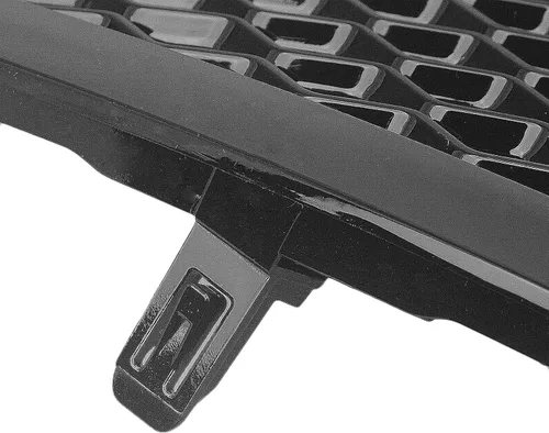 Vista 7 de Rejilla frontal de malla para Infiniti G35 G37 2007-2009 Sedan negro brillante