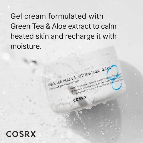 Vista 2 de COSRX Hydrium Green Tea Aqua - Crema de gel calmante de té verde, 1.69 onzas líquidas, crema diaria ligera, camelia, gel de aloe, cuidado de la piel