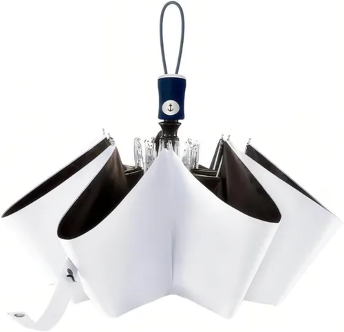 Vista 10 de DBA FDJASGY - Parasol DBA de sol, compacto, plegable, de viaje, auto abrir y cerrar a prueba de viento, lluvia y 99,9 % de protección UV, con Azul