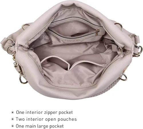 Vista 4 de Dasein Purses for Women Vegan Leather Handbags Rhinestones Hobo Bags Tote Purse Shoulder Bag Ladies Handbag