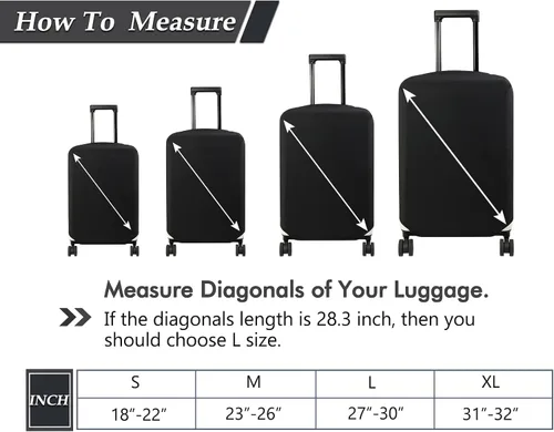 Vista 5 de HYPER VENTURE Funda protectora para equipaje de viaje de 31 a 32 pulgadas Negro