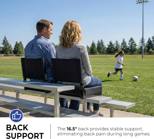 Vista 4 de SPORT BEATS Stadium Seats with Back Support Bleacher Chairs with Back and Cushion Thick Padded Bleacher Seats Includes Shoulder Strap