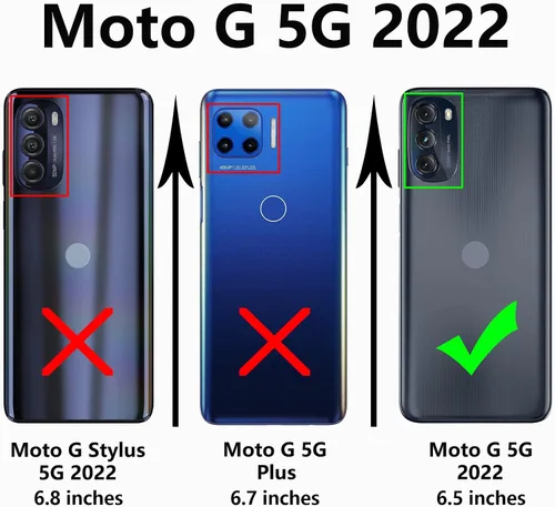 Vista 2 de yuanming Funda para Moto G 5G, Motorola G 5G 2022, con protector de pantalla HD, absorción de golpes flexible de TPU parachoques Cove funda