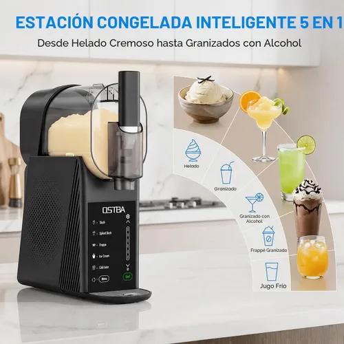 Vista 4 de OSTBA Máquina de helado suave de 88 oz, no necesita hielo Slushie Maker