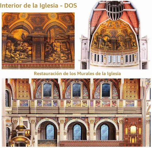 Vista 5 de CubicFun London St. Paul's Cathedral 3D Architecture Puzzle, 643 Pieces