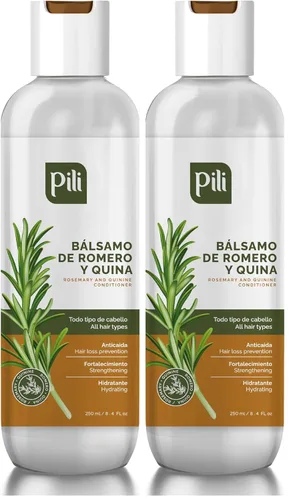 Vista 10 de Pili Natural Acondicionador Romero y Quinina - Romero y Quina Balsamo - Fortalece los folículos pilosos, previene la caída del cabello y ayuda a