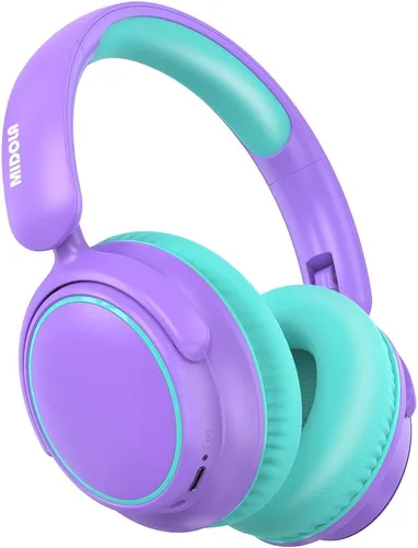 Vista 10 de MIDOLA Auriculares para Niños con Cancelación Activa de Ruido Bluetooth 5.4 Inalámbricos con Volumen Limitado 85/94dB, Carga Rápida Tipo C, Sobre