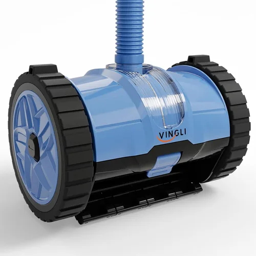 Vista 9 de VINGLI Aspiradora de piscina, barredora automática de piscinas para piscinas terrestres y enterradas, barredora de pared con succión lateral