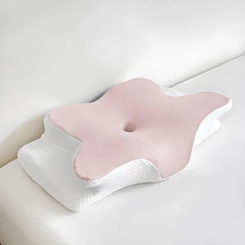 Vista 7 de Almohada cervical cervical para dormir, almohadas de espuma viscoelástica, almohadas ergonómicas para aliviar el dolor de cuello, almohada