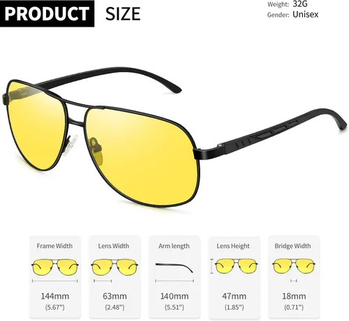 Vista 5 de Joopin Lentes de sol rectangulares persianas militares clásicas para hombres gafas de sol de aviación de metal protección UV polarizadas