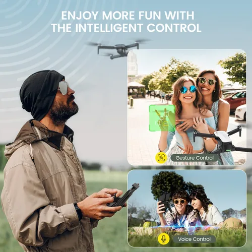 Vista 4 de Holy Stone FPV Drone con cámara HD 1080P para adultos y niños principiantes, HS280D cuadricóptero RC plegable con motor sin escobillas, flujo