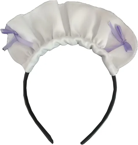 Vista 3 de KUFEIUP Disfraz de delantal de sirvienta para mujer, uniforme de camarera, disfraz de cosplay