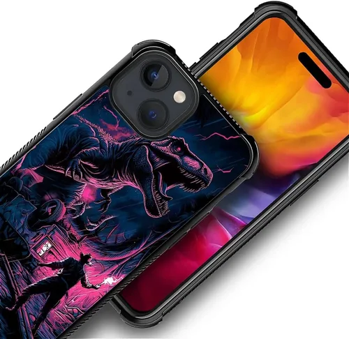 Vista 679 de Funda compatible con iPhone 15, diseño de elefantes africanos, diseño increíble a prueba de golpes, antiarañazos, carcasa trasera de policarbonato