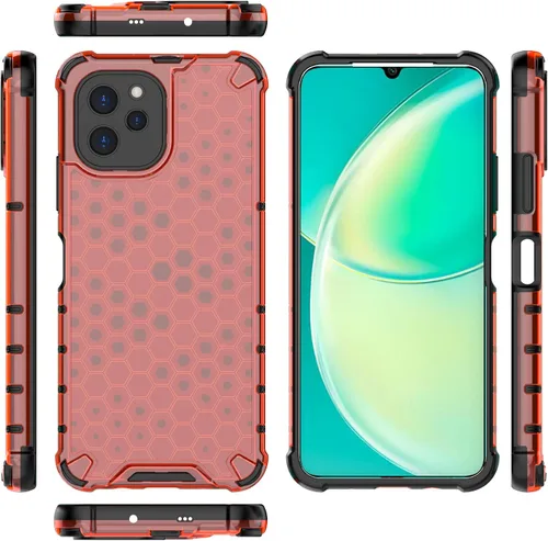 Vista 72 de Pzwoxukhov Funda compatible con Huawei Nova 3i, compatible con Huawei P Smart+ 2018 Honeycomb Anti-Drop Shock-Absorbing Case Negro