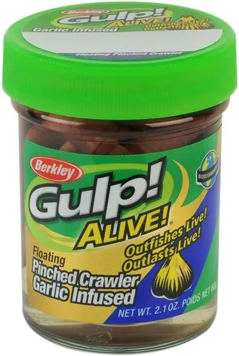 Vista 3 de Berkley ¡Gulp! Alive! - Cebo suave de pesca flotante, rastreador nocturno, 2 pulgadas
