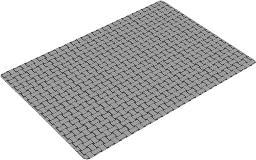Vista 8 de Alfombrilla de tocador de baño de 24 x 18 pulgadas, microfibra sin deslizamiento, diseño gris 1S