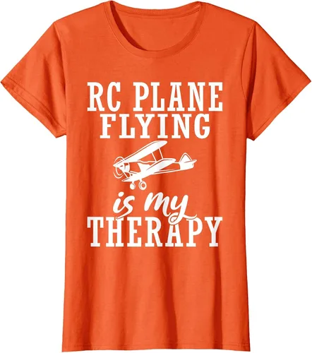 Vista 31 de RC Plane Flying is My Therapy RC Plane T-Shirt Asphalt Grey