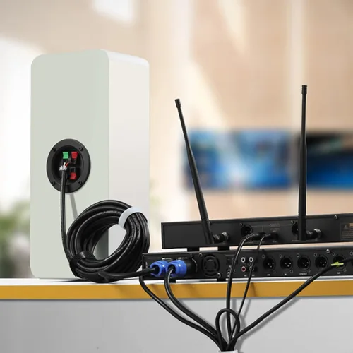 Vista 3 de 50 piezas de bridas reutilizables para cables, gestión de cables ajustable, organizador de cables, organizador de bridas, bridas de alambre Blanco +