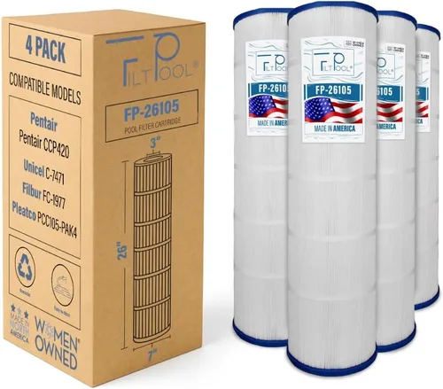Vista 13 de FP-1460 - Filtro de piscina de repuesto para Pentair CCP240, R173572, PCC60, Unicel C-7469, Filbur FC-1975, Guardian 817-175-04, PLFPCC60 - Sistema