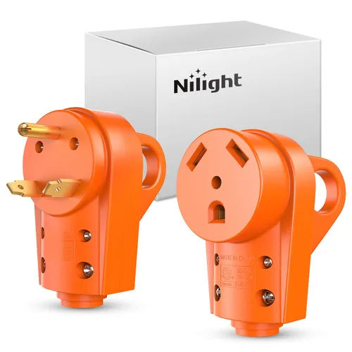 Vista 21 de Nilight Receptáculo de Repuesto para RV de 30 Amperios Toma Hembra Resistente de 125 Voltios con Mango Listado por ETL Enchufe NEMA TT-30R para RVs