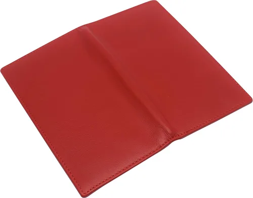 Vista 6 de Swiss Marshall Cartera larga de cuero genuino con bloqueo RFID, Cn Rojo, Plegable
