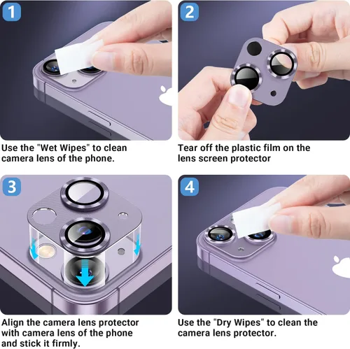 Vista 8 de Korecase - Paquete de 2 protectores de lente de vidrio templado 9H para iPhone 12 Pro Max, película antiarañazos, cobertura completa, compatible