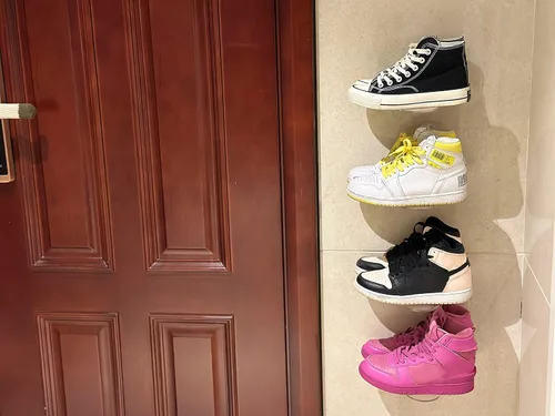 Vista 2 de IEEK Floating Shoe Display 8 Pack,Levitating Acrylic Shoe Shelf for Wall,Clear Wall Mounted Shoe Rack Sneaker Display Shelves Space Saving Shoe