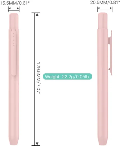 Vista 9 de Estuche con Soporte MoKo para Lápiz Apple 1ª Generación, Funda Protectora Retráctil para Lápiz iPad con Clip Resistente, Rosa Funda protectora